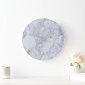 Grande Horloge Ronde marbre bleu élégant (Maison)