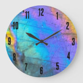 Grande Horloge Ronde Marbre élégant coloré (Recto)