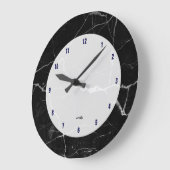 Grande Horloge Ronde Marbre noir (Angle)