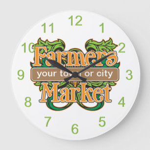 Grande Horloge Ronde Marché d'agriculteurs de soutien
