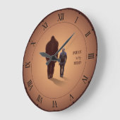 GRANDE HORLOGE RONDE MARCHER AVEC LE SASQUATCH DE BIGFOOT (Angle)