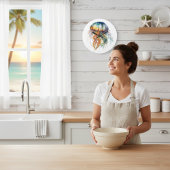 Grande Horloge Ronde Marée arc-en-ciel Méduse : Aquarelle