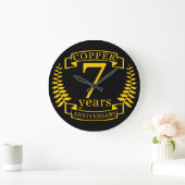 Grande Horloge Ronde Mariage de cuivre 7 ans (Maison)