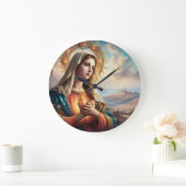 Grande Horloge Ronde Marie Vierge Jésus (Maison)