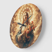 Grande Horloge Ronde Marie Vierge Jésus (Angle)