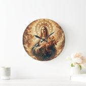 Grande Horloge Ronde Marie Vierge Jésus (Maison)