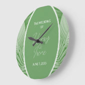 Grande Horloge Ronde Mariée tropicale mariage (Angle)