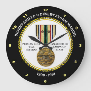 GRANDE HORLOGE RONDE MARINE 2 STARS  / DESERT SHIELD & STORM