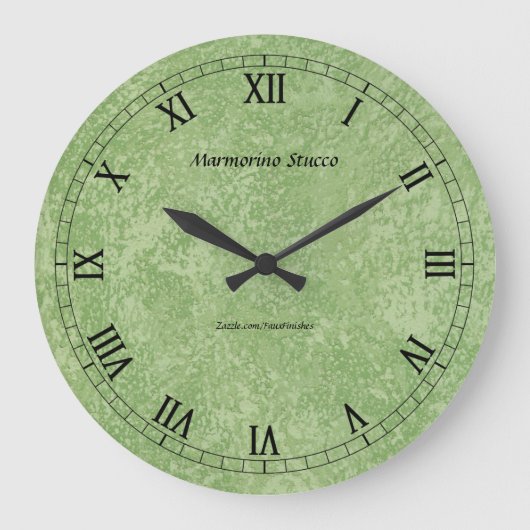 Grande Horloge Ronde Marmorino Stucco Faux Finish (Recto)