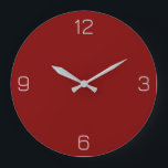 Grande Horloge Ronde Maroon / Dark Red 800000 avec ajouter une option d<br><div class="desc">Ajoutez un nom, des initiales ou du texte, ou gardez la couleur seule. La couleur correspond à d'autres éléments du magasin en fonction du nom et du code HEX (triplet hexadécimal à six chiffres) qui s'affiche. Utilisez ce code pour mélanger, mettre en correspondance et customiser tout autre élément pour l'accompagner...</div>
