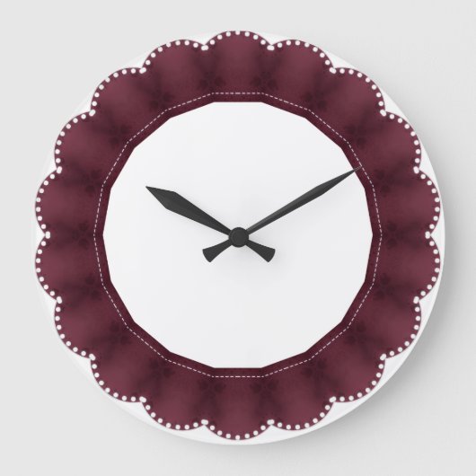 Grande Horloge Ronde Maroon Round Decorative Frame  (Recto)