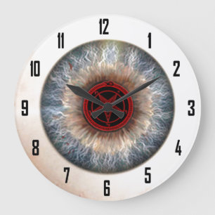 GRANDE HORLOGE RONDE MARQUE DE L'EYEBALL DU DIABLE