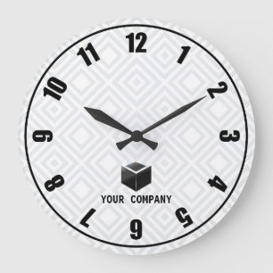 Grande Horloge Ronde Marque d'entreprise personnalisée et modifiable cl