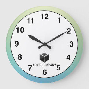 Grande Horloge Ronde Marque d'entreprise personnalisée et modifiable cl