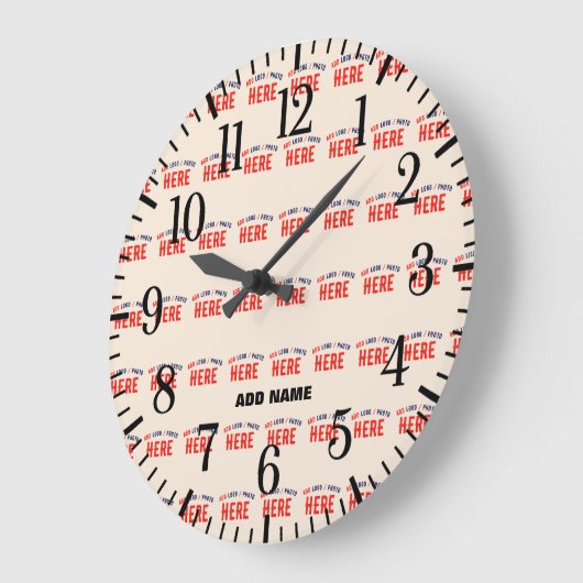 GRANDE HORLOGE RONDE MARQUE VÉRIFIÉE NATURELLE MODERNE ET PERSONNALISAB (Angle)