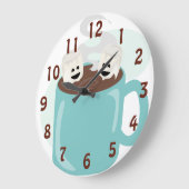 Grande Horloge Ronde Marshmallows de Cocoa (Angle)