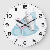 Grande Horloge Ronde Martini Verre Et Shaker (Recto)