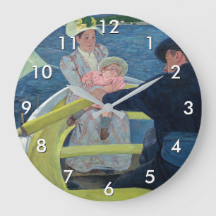 Grande Horloge Ronde Mary Cassatt - La Partie en barque