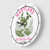 Grande Horloge Ronde Maryland Old Line State Birds (Angle)