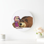 Grande Horloge Ronde Masha et l'ours (Maison)