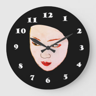 Grande Horloge Ronde Masque de geisha