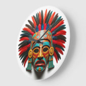 Grande Horloge Ronde Masque maya Voyage Mexique (Angle)