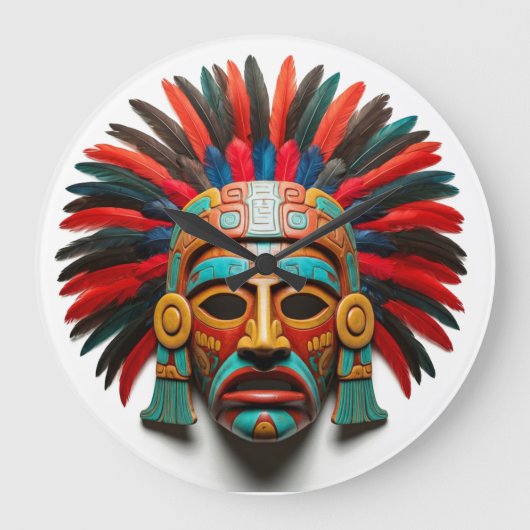 Grande Horloge Ronde Masque maya Voyage Mexique (Recto)