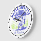 Grande Horloge Ronde Massachusetts Bay State Minuteman  (Angle)