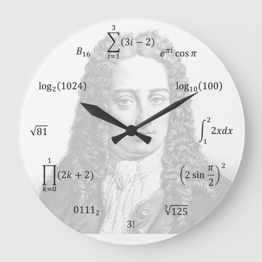 Grande Horloge Ronde Math equations et notations (Recto)