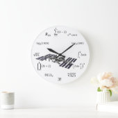 Grande Horloge Ronde Math equations et notations (Maison)