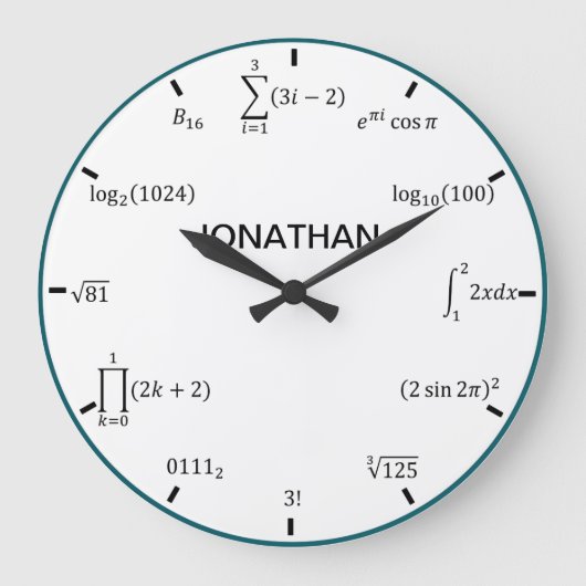 Grande Horloge Ronde Math equations et notations (Recto)