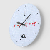 Grande Horloge Ronde Math Love Formula (Angle)