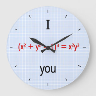 Grande Horloge Ronde Math Love Formula