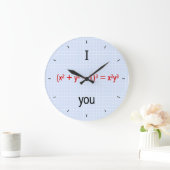 Grande Horloge Ronde Math Love Formula (Maison)
