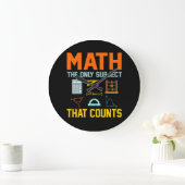 Grande Horloge Ronde Math Sujet Counts Mathématique Math Enseignant (Maison)