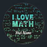 Grande Horloge Ronde Math Teacher or Mathematics Professeur et étudiant<br><div class="desc">Math Teacher or Mathematics Professeur et Student Design for all who love mathematics and algebra.</div>