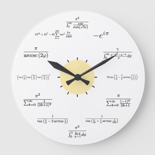 Grande Horloge Ronde Math Wall Clock (Recto)