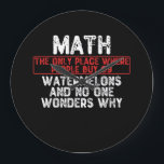 Grande Horloge Ronde Maths. Le Seul Endroit Où Les Gens Achètent 69 Wat<br><div class="desc">prenez cette citation humoristique de maths pour vous-même ou faites-la comme un cadeau pour un étudiant en maths ou un professeur de maths,  sera un cadeau drôle pour quiconque a un sens de l'humour et aime ce genre de plaisanteries.</div>