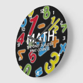 Grande Horloge Ronde Maths. Le seul sujet qui compte (Angle)