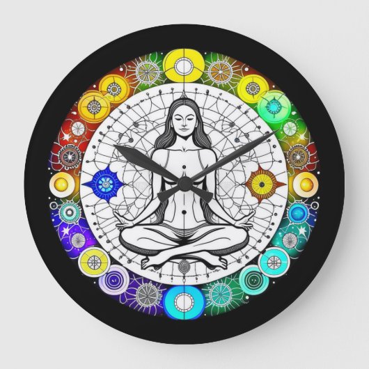 Grande Horloge Ronde Méditation paisible et sereine (Recto)
