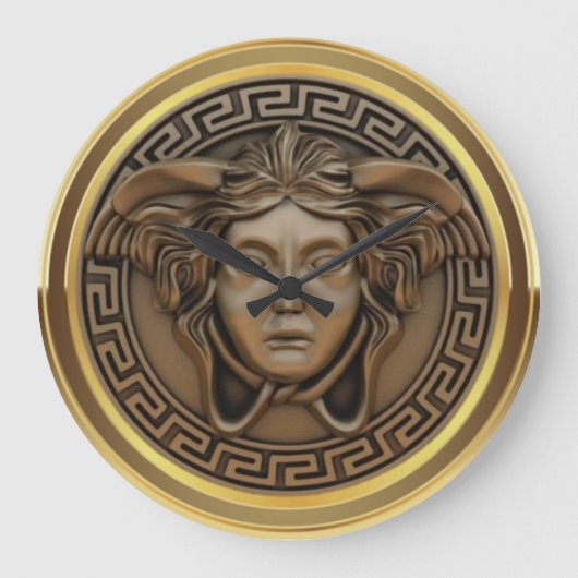 Grande Horloge Ronde Méduse de bronze (Recto)