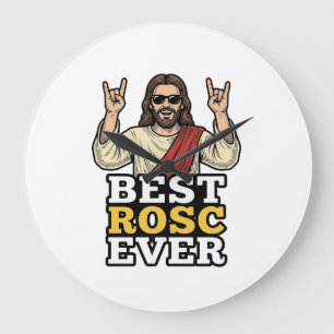 Grande Horloge Ronde Meilleur Rosc Vintage Rock Main Religieux T-Shirt_