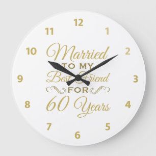 Grande Horloge Ronde Meilleure amie pour les 60 ans de mariage