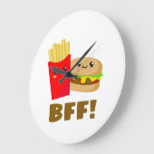 Grande Horloge Ronde Meilleurs amis pour toujours (Angle)