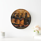 Grande Horloge Ronde Mellow Oak (Maison)