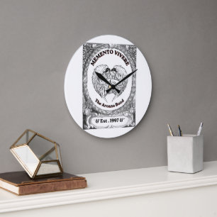Grande Horloge Ronde Memento Vivere Art Bond Ange Vintage