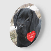 Grande Horloge Ronde Mémorial photo pour animaux de compagnie - Ajouter (Angle)