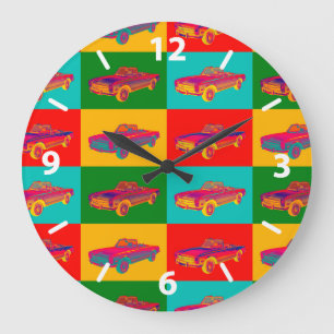 Grande Horloge Ronde Mercedes Benz 280 SL Cabriolet Pop Art