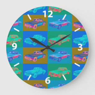 Grande Horloge Ronde Mercedes Benz 300 sl voiture Pop Art