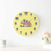 Grande Horloge Ronde Merci au soldat Jaune (Maison)
